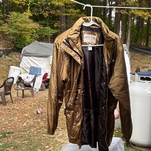 Fera Internationale Metallic Gold Puffer Jacket